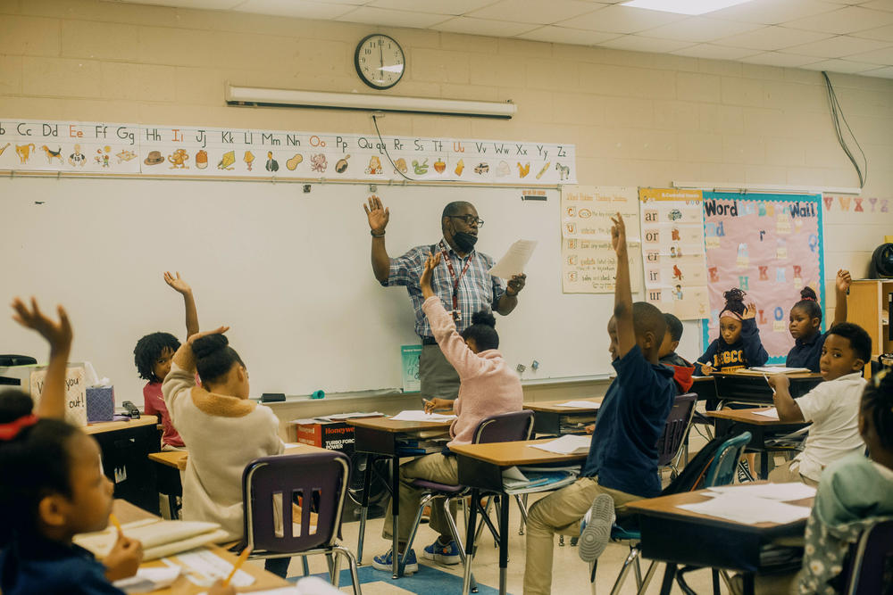Pastor Dwayne Williams, aka Mister D, started as a substitute teacher, but fell in love with the work and eventually enrolled in the Mississippi Teacher Residency program. Now the 61-year-old is teaching second-graders. 