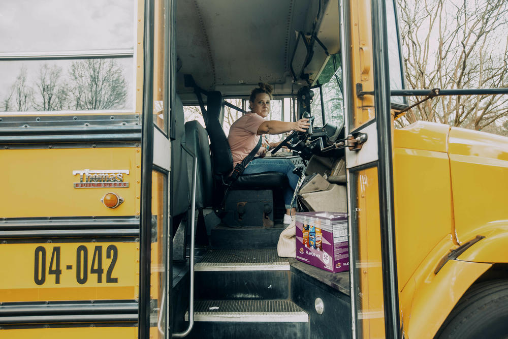 Jennifer Carter earned her master's degree in December through the Mississippi Teacher Residency. She's now a special education teacher by day and drives a bus before and after school to make extra money.