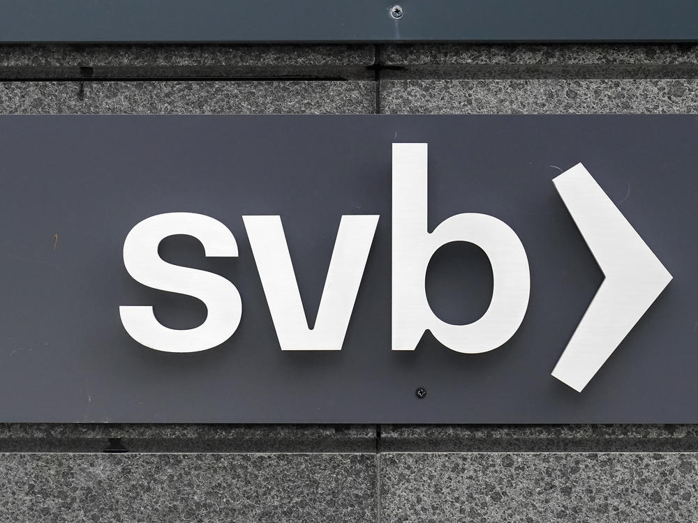 Silicon Valley Bank first started in 1983. Forty years later, the bank collapsed. The bank's sign is shown in San Francisco on Monday.