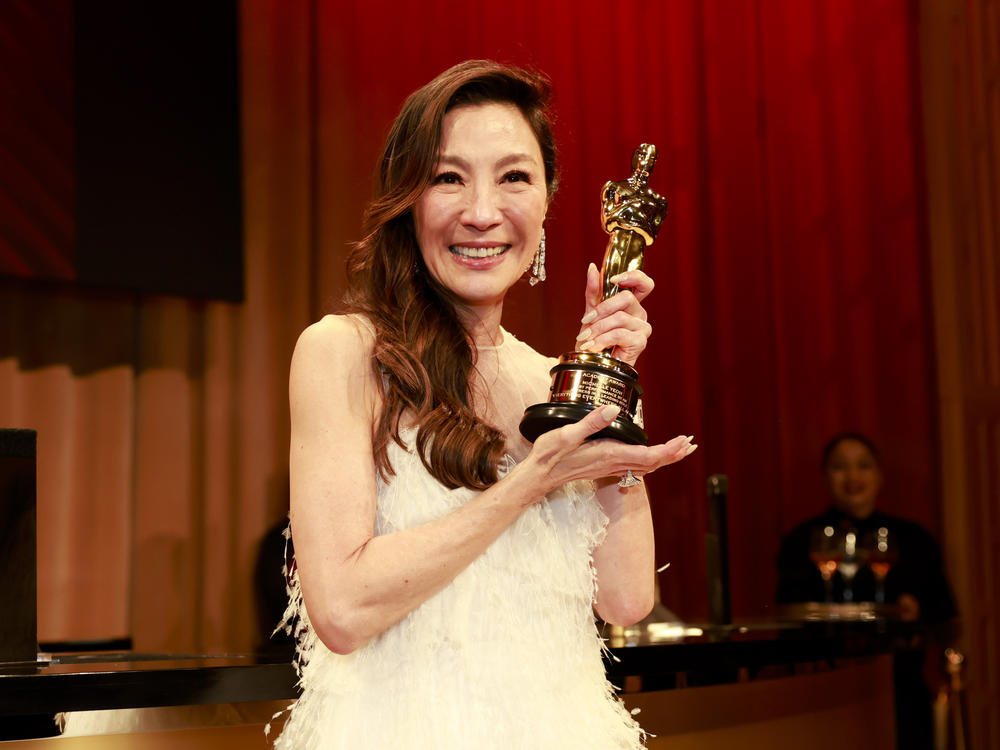 Michelle Yeoh, winner of the Best Actress in a Leading Role award for <em>Everything Everywhere All at Once</em>, attends the Governors Ball during the 95th Annual Academy Awards at Dolby Theatre on Sunday in Hollywood, Calif.
