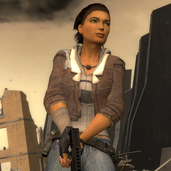 Alyx Vance rendered in then-impressive detail from <em>Half Life 2: Episode One.</em>