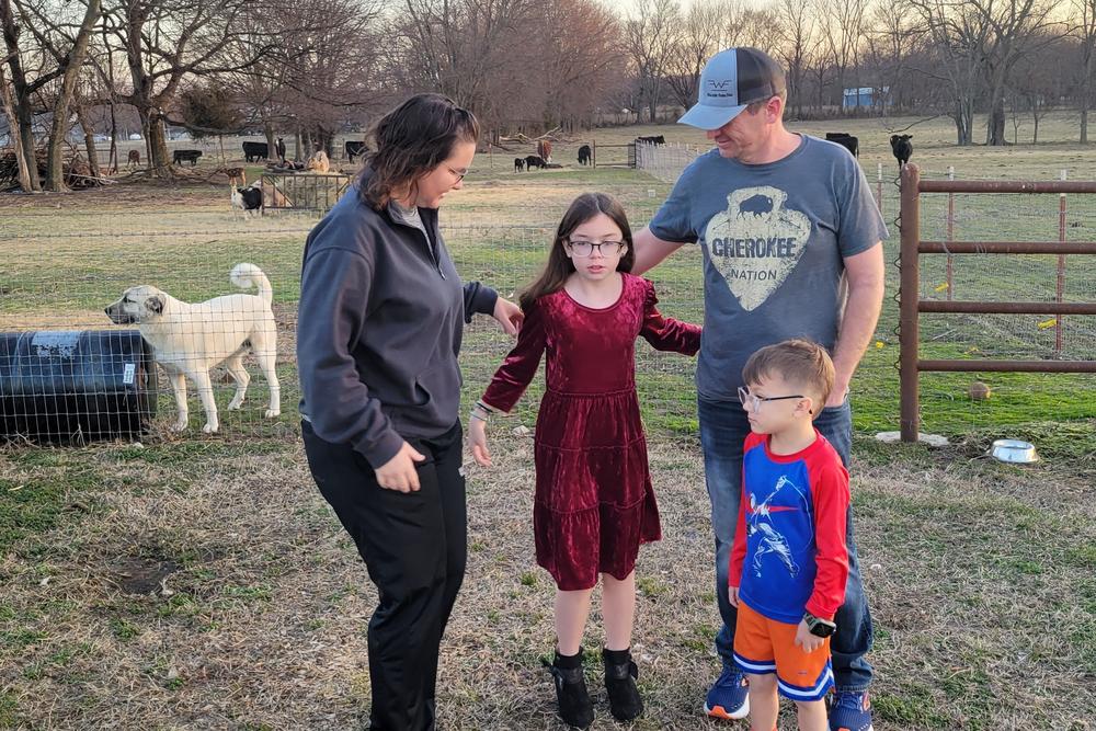 Mazzy, age 9, and Ransom, age 6, were adopted by Gary and Cassie Walker after their biological parents got caught up in the opioid epidemic. The Walkers have adopted or fostered nine Cherokee kids during the drug crisis.