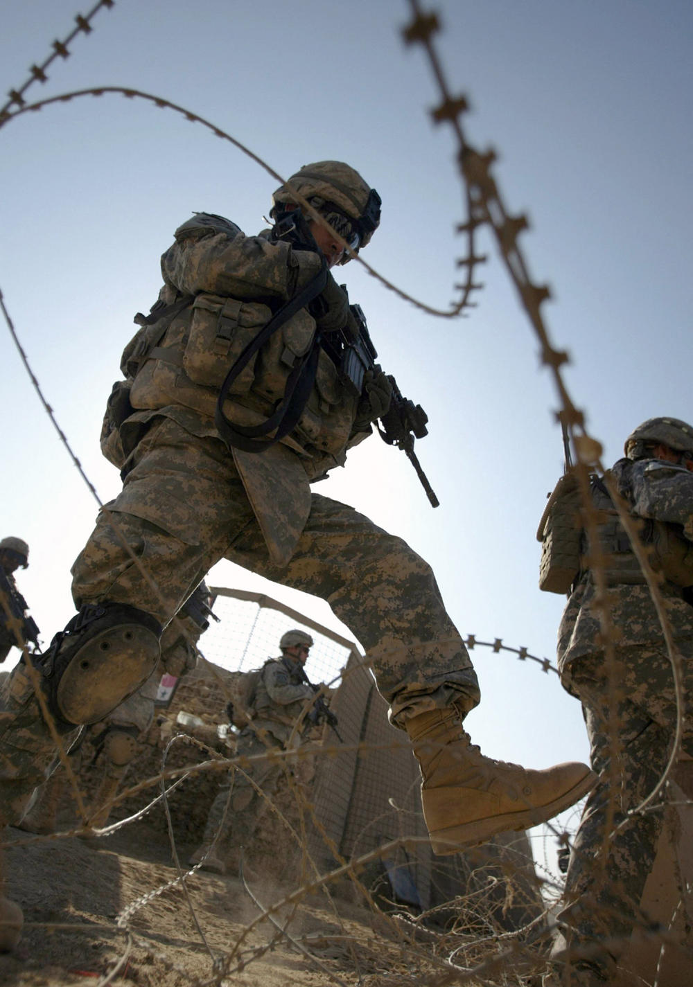 Jan. 4, 2008: U.S. soldiers patrol the village of al-Wajihiya, 18 miles from Baquba, northeast of Baghdad.