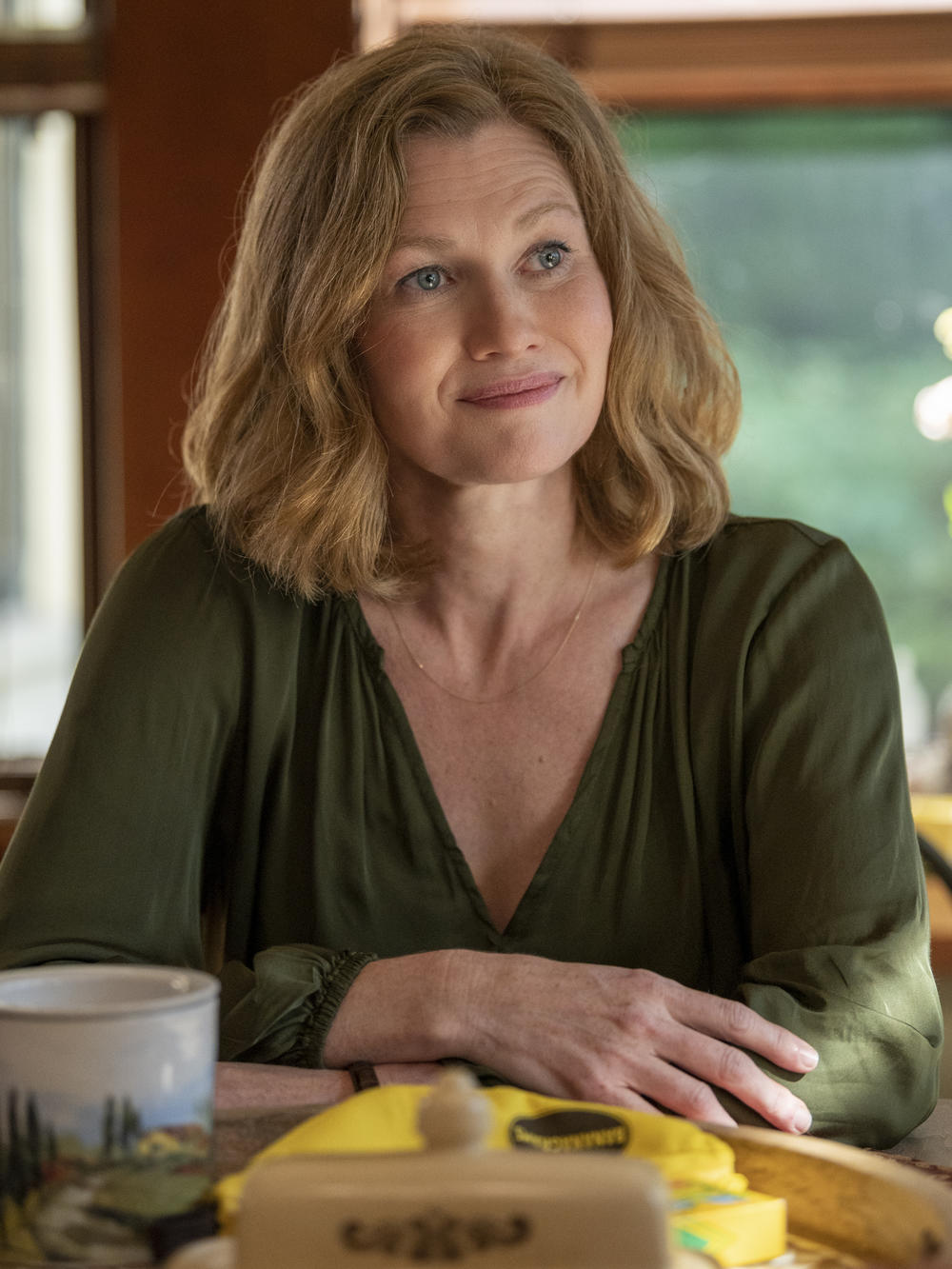 Mireille Enos as Lily on Lucky Hank.