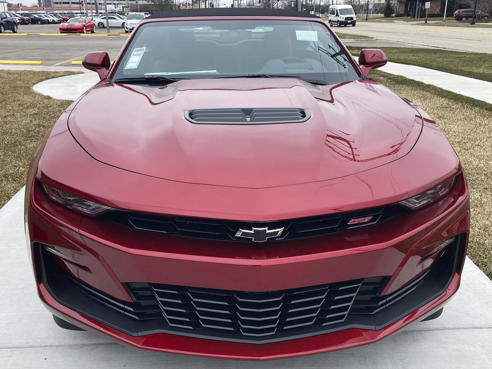 A 2023 Chevy Camaro 2SS Convertible is seen at a dealership in Wheeling, Ill., on  Wednesday. General Motors said it will stop making current generation of the brawny muscle car early next year.