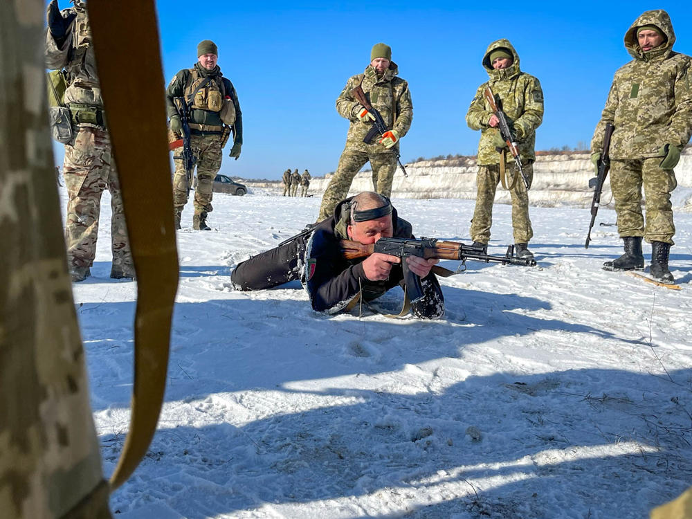 Magnus Ek, 53, a retired Swedish lieutenant, is teaching a group of Ukrainian conscripts how to fire an AK-47 in eastern Ukraine's Donbas region. Ek, who spent a decade as an instructor in Sweden, is among a group of foreign military volunteers who have gone to train Ukrainians how to defend their country from Russia's invasion.