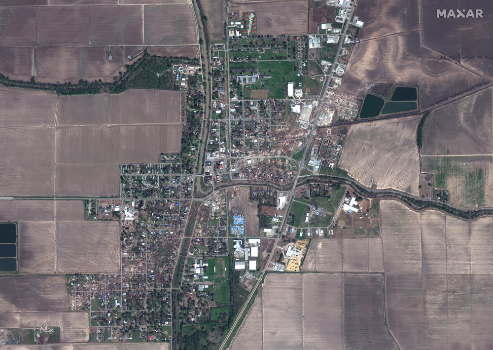 AFTER: Overview of Rolling Fork, Miss. on March 26, 2023.