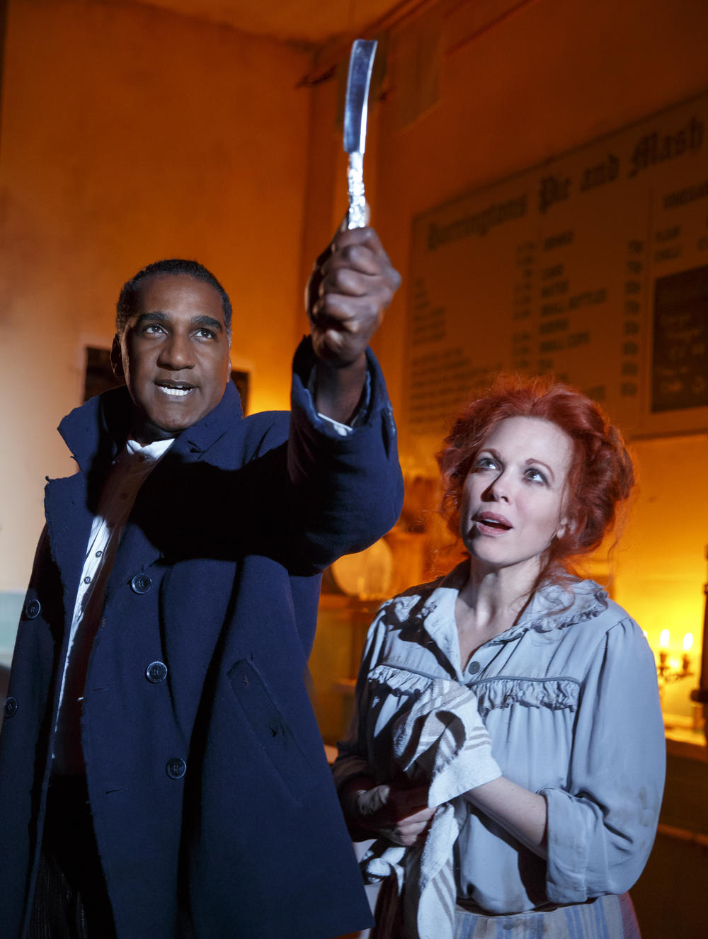 Norm Lewis and Carolee Carmello in the 2017 off-Broadway production of<em> Sweeney Todd.</em>