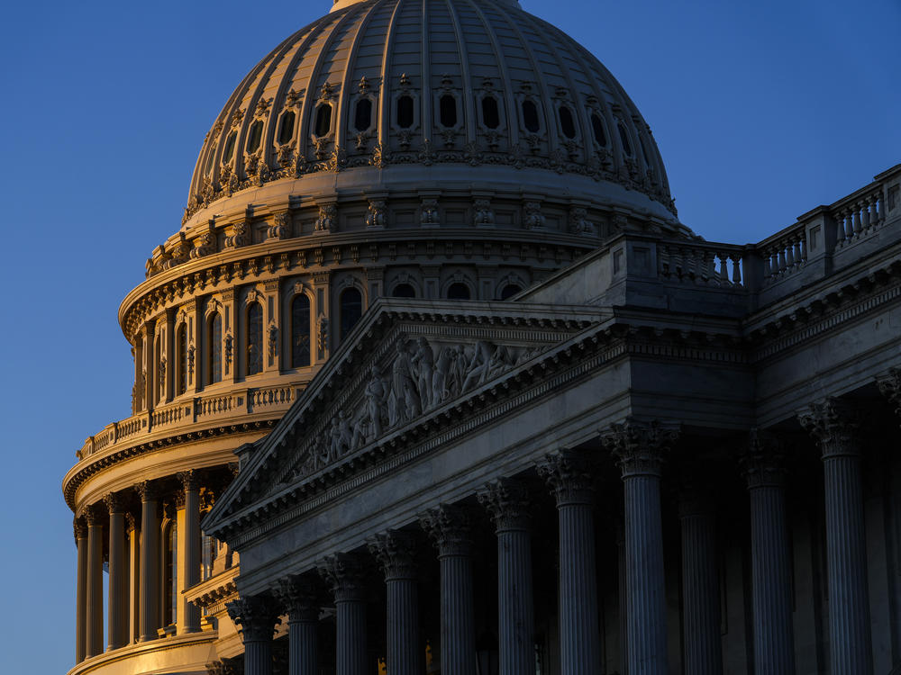 Sunrise at the U.S. Capitol on Dec. 19, 2022.