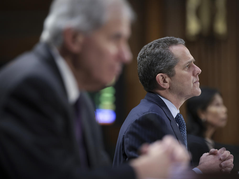 Federal Reserve Vice Chair for Supervision Michael S. Barr appears before the Senate Banking, Housing and Urban Affairs Committee in Washington, D.C., on March 28, 2023. The collapse of Silicon Valley Bank has sparked scrutiny from lawmakers who want to know what went wrong and whether regulators did enough to oversee the lender.