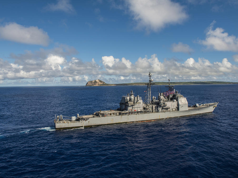 The USS Chancellorsville has been renamed the USS Robert Smalls, to honor the enslaved man who stole a Confederate battleship in the Civil War and delivered to the Union forces, loaded with weapons. The USS Robert Smalls is shown here off the Japanese island of Iwo To, on its way to honor the fallen service members of the World War II battle of Iwo Jima.