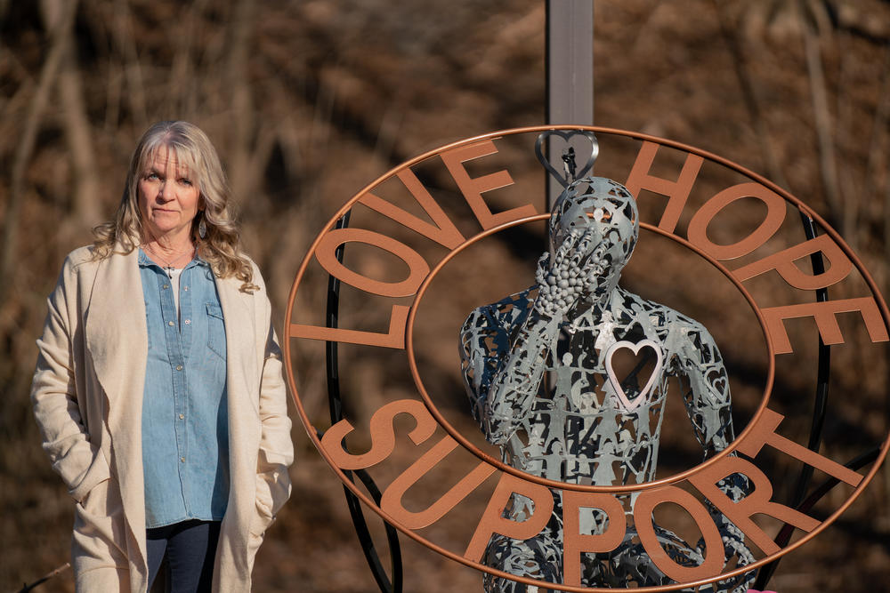 After her 26-year-old son died of an overdose, Marianne Sinisi led the creation of the Circle of Hope statue at Tuckahoe Park in Altoona, Pennsylvania, as a place of support for those affected by addiction.