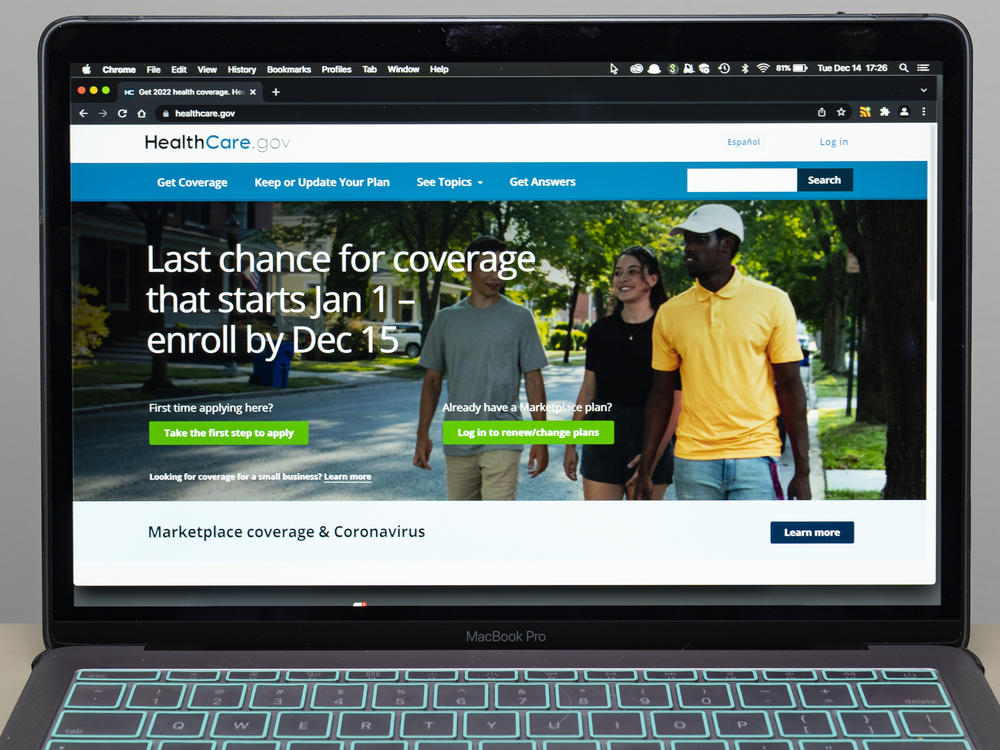 The healthcare.gov website is seen in 2021. A federal judge in Texas who previously ruled to dismantle the Affordable Care Act struck down a narrower but key part of the nation's health law Thursday.