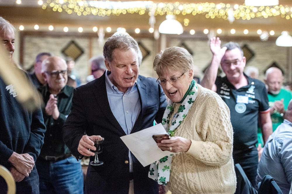 Former Justice Dan Kelly attends a Republican event for St. Patrick's Day on March 16 at Clifford's Supper Club in Hales Corners, Wis.