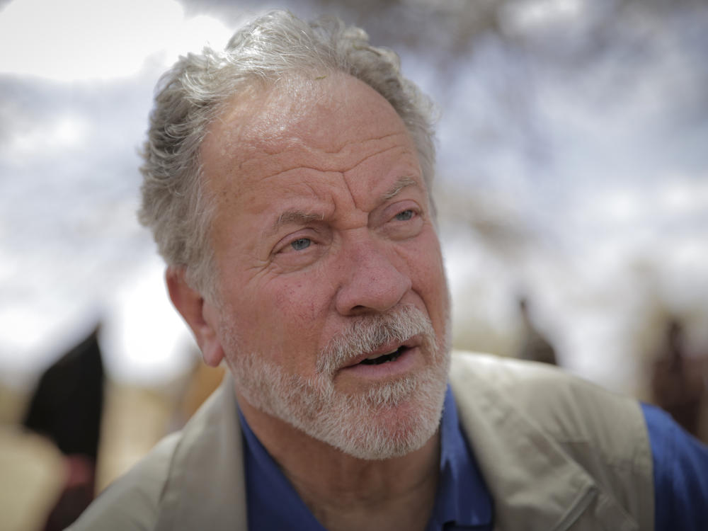 World Food Program chief David Beasley speaks to The Associated Press in the village of Wagalla in northern Kenya Aug. 19, 2022.