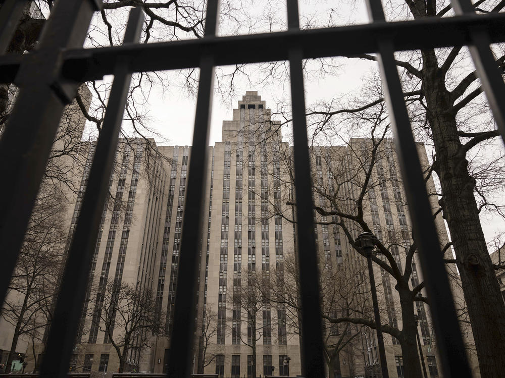 Manhattan Criminal Court is seen in New York on Friday.