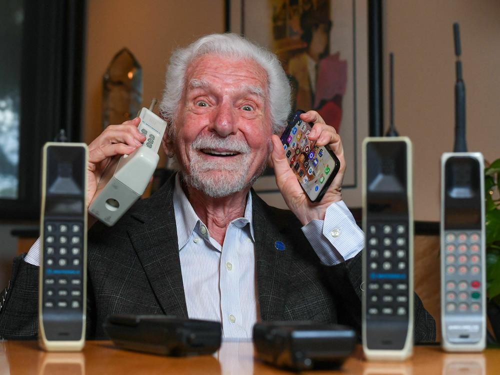 Martin Cooper with the fruits of his labor.