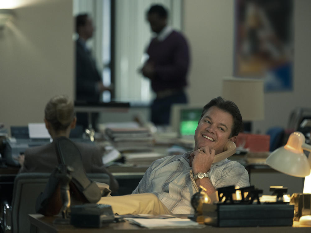 Matt Damon as Sonny Vaccaro in <em>Air.</em>