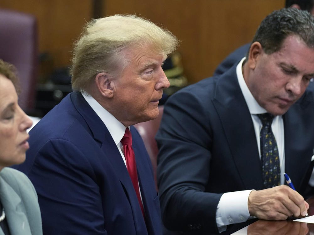 Former President Donald Trump is arraigned in New York on Tuesday over charges of falsifying business records with 