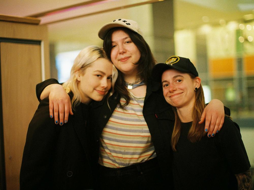 Phoebe Bridgers, Lucy Dacus, and Julien Baker of boygenius.