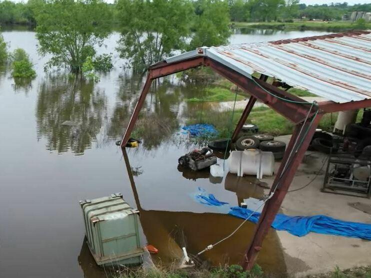 The sinkhole in Daisetta, Texas, began expanding again on April 2, after more than 15 years of being dormant. Since then new structures and tanks have fallen into the crater.