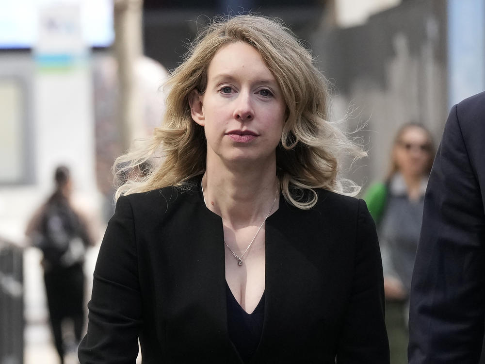 Former Theranos CEO Elizabeth Holmes leaves federal court in San Jose, Calif., Friday, March 17, 2023.