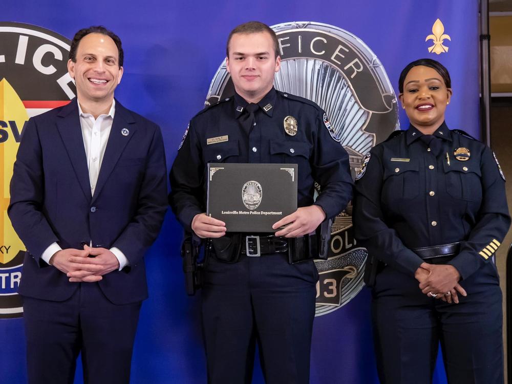 Nickolas Wilt was sworn in as a Louisville Police Officer less than two weeks before he sustained critical injuries in running towards a mass shooter.