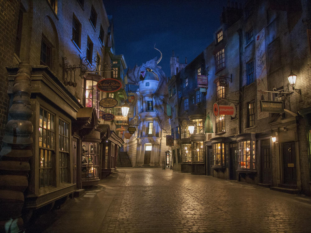 The Wizarding World of Harry Potter - Diagon Alley in the Universal Studios Florida theme park is pictured here in June 2014. This world will once again be brought to life on screen as a television series executive produced by author J.K. Rowling.