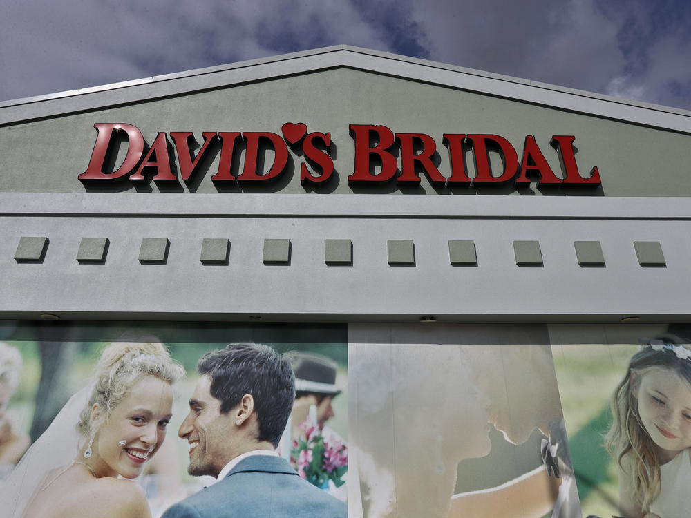 The David's Bridal shop is shown Nov. 19, 2018, in Tampa, Fla. David's Bridal filed for bankruptcy protection Monday, April 17, 2023 the second time that the firm has sought such protection in the last five years.