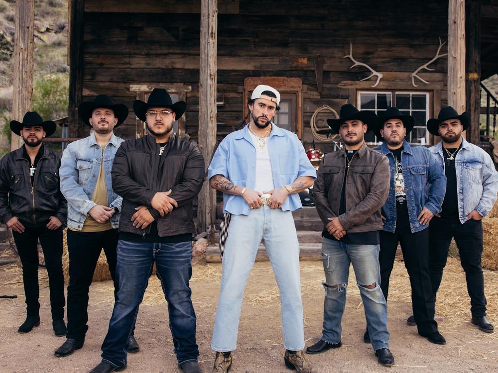 Bad Bunny (center) recently made waves with 