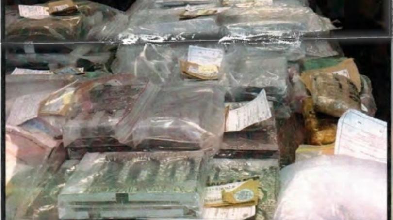 The Justice Department says it seized more than 20 pounds of fentanyl from a Sinaloa Chapitos network storage site in California in 2019.