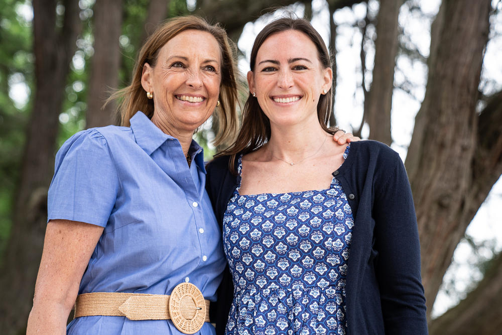 Tracy Lee Crittenberger (left) with her daughter Lee at Arlington House. 