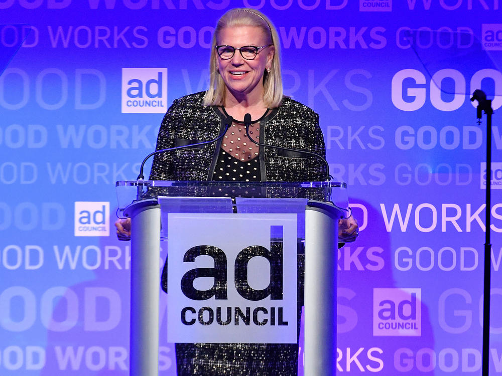 Ginny Rometty, the former CEO of IBM, at an event in 2018. In a memoir published this year, Rometty recalls a conversation she had with her former male boss in which he exhorted her to get in 