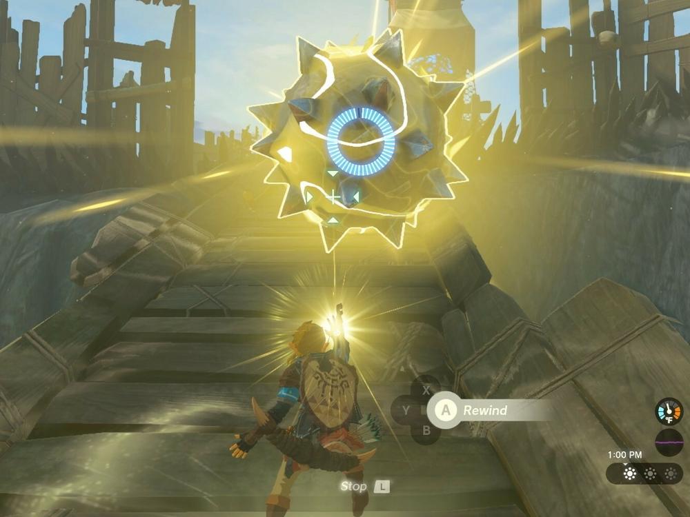 <em>Tears of the Kingdom</em>'s new Rewind ability in action.