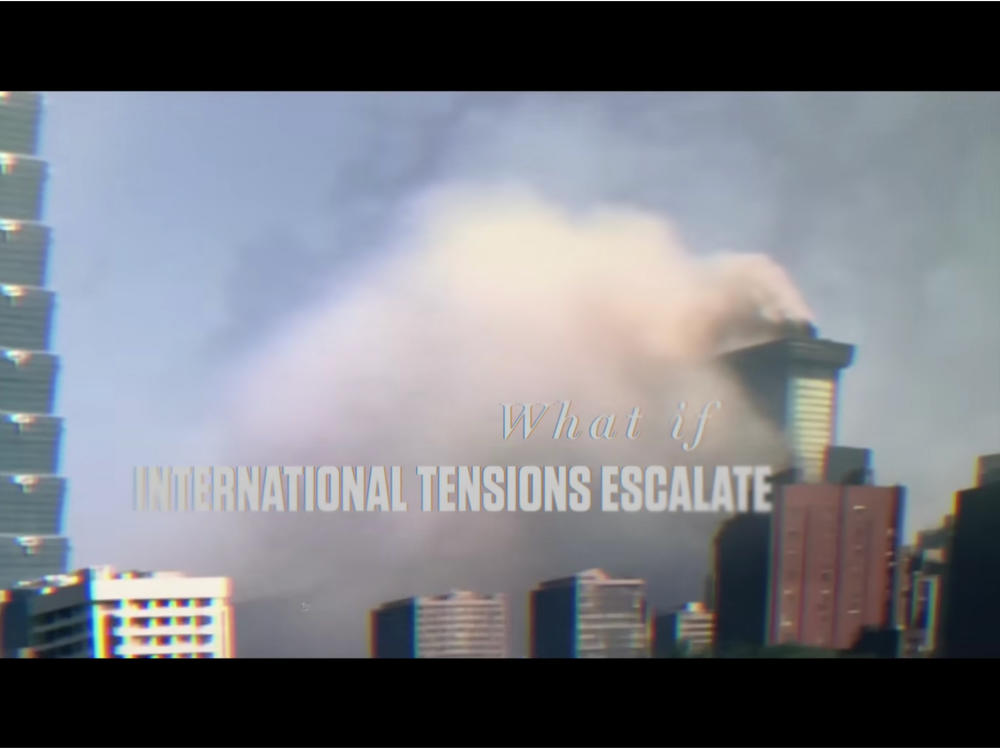An image from a Republican National Committee ad against President Biden features imagery generated by artificial intelligence. The spread of AI-generated images, video and audio presents a challenge for policymakers.