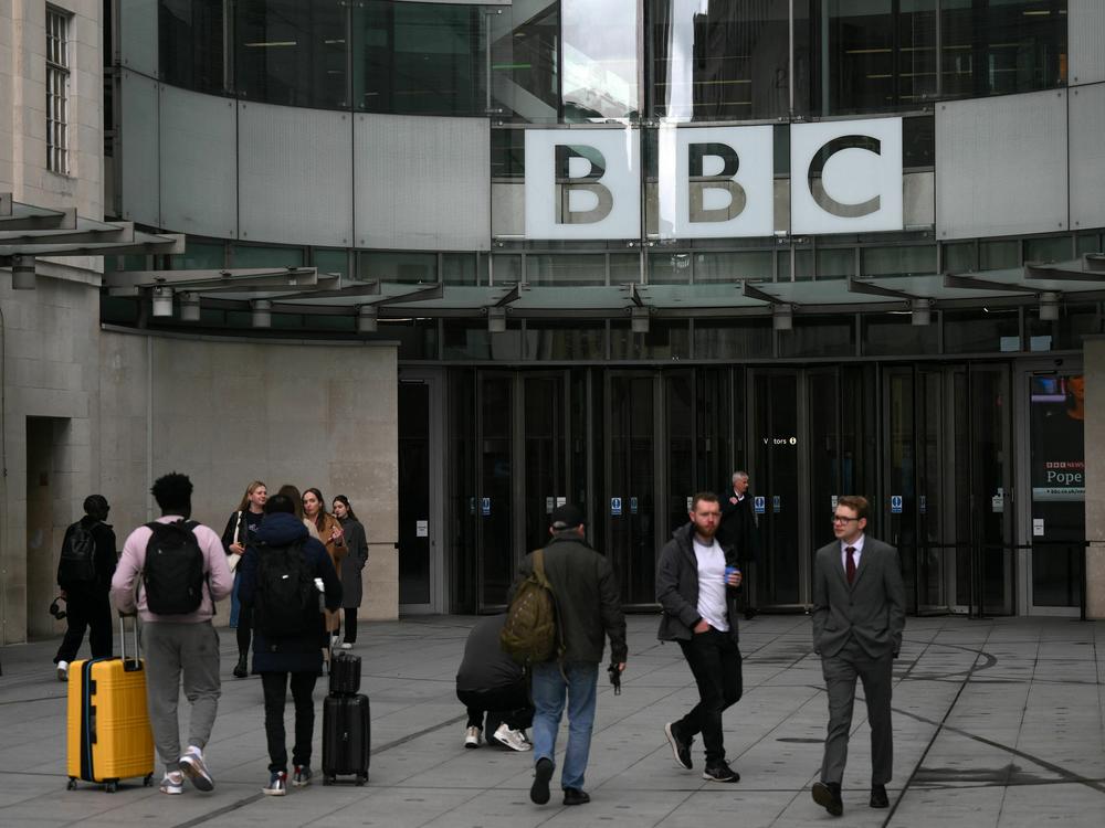 The headquarters of the British Broadcasting Corporation (BBC) in London on Apr 28, 2023, the day BBC chairperson Richard Sharp resigned.