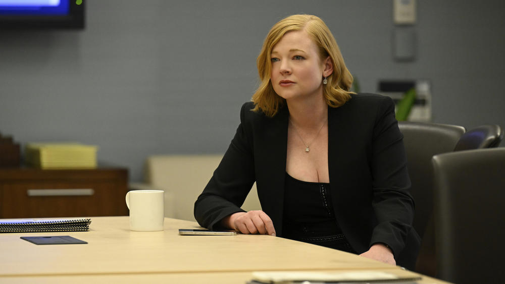 Oh, Shiv (Sarah Snook). This is also what I look like when you catch me between scheduled crying jags.