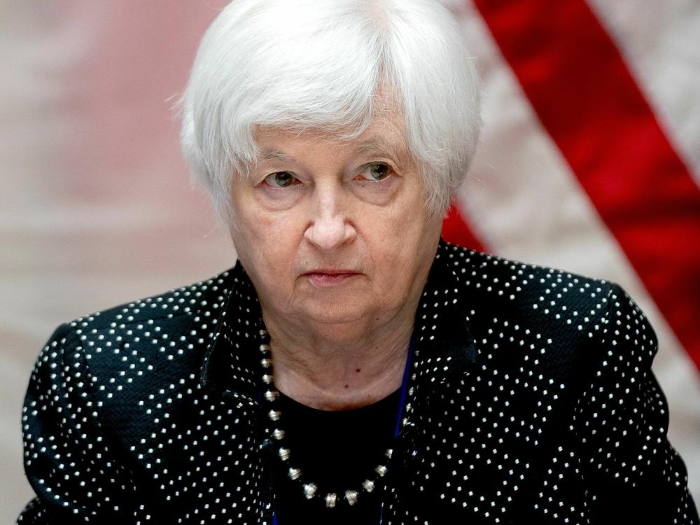 Treasury Secretary Janet Yellen, seen here on April 13, warned on Monday that the federal government could default on its debt as early as June 1 unless Congress raises or suspends the debt ceiling.