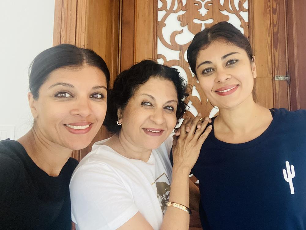 Aparna (from left), Ranee and Ashwini Ramaswamy.