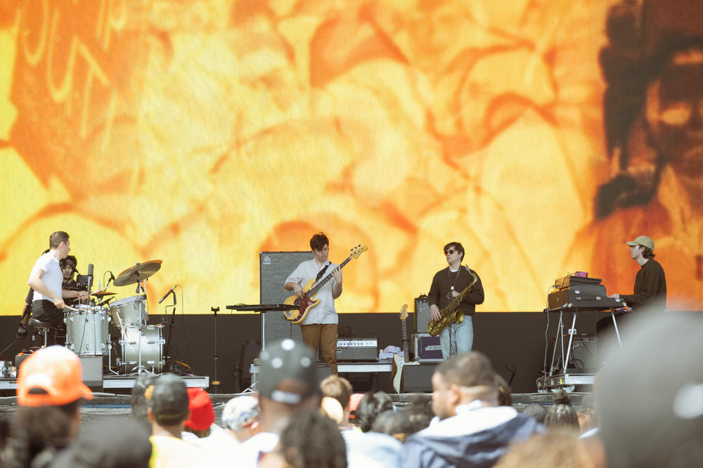 BADBADNOTGOOD perform on Lunar stage at Something In The Water festival.