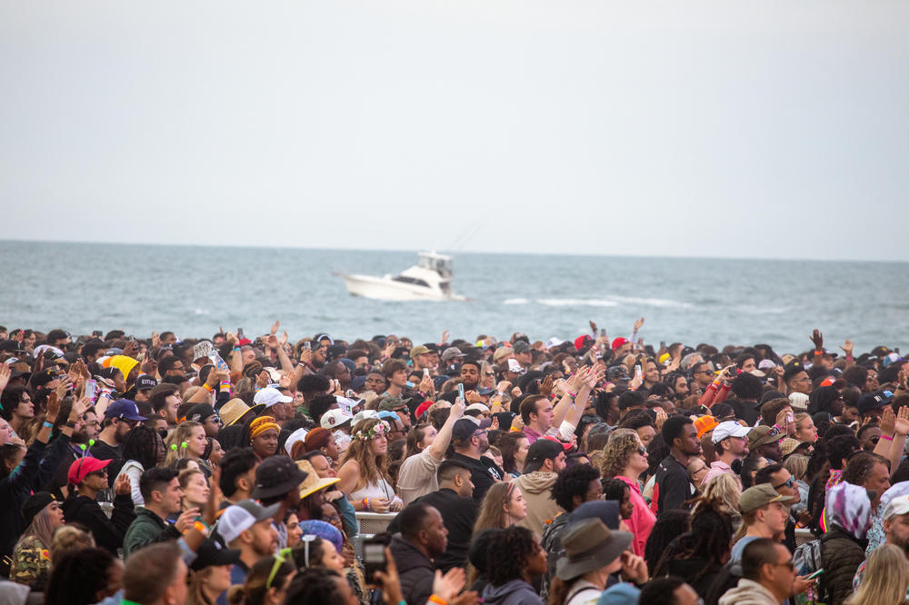 Music fans attend Something In The Water musical festival in Virginia Beach, VA.