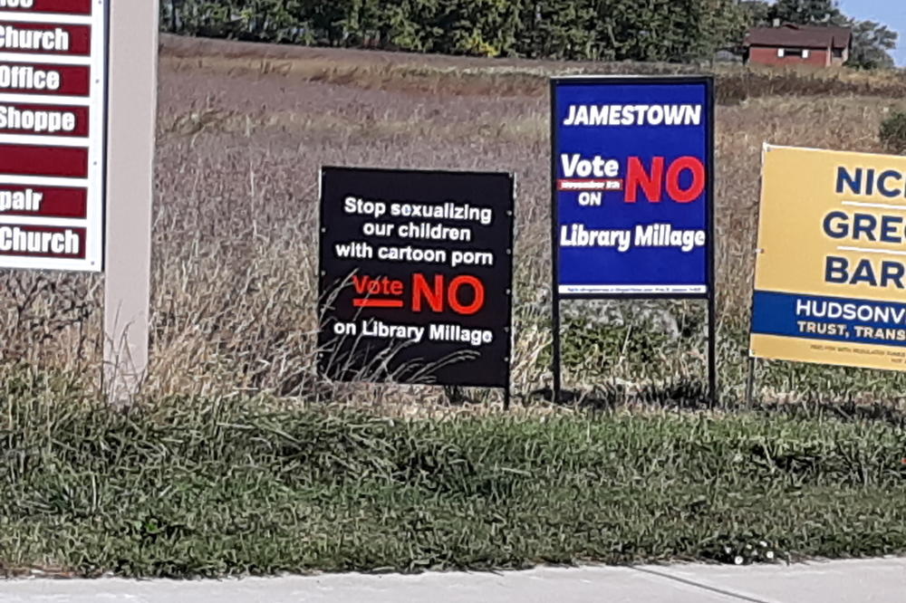 Signs urged local voters to vote 