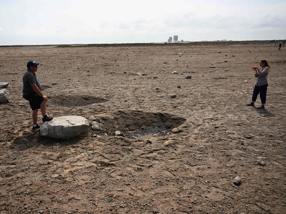 The rocket was so powerful it sent chunks of concrete flying from the launch pad. The pad will have to be rebuilt and environmental groups are suing due to the size of the debris field.