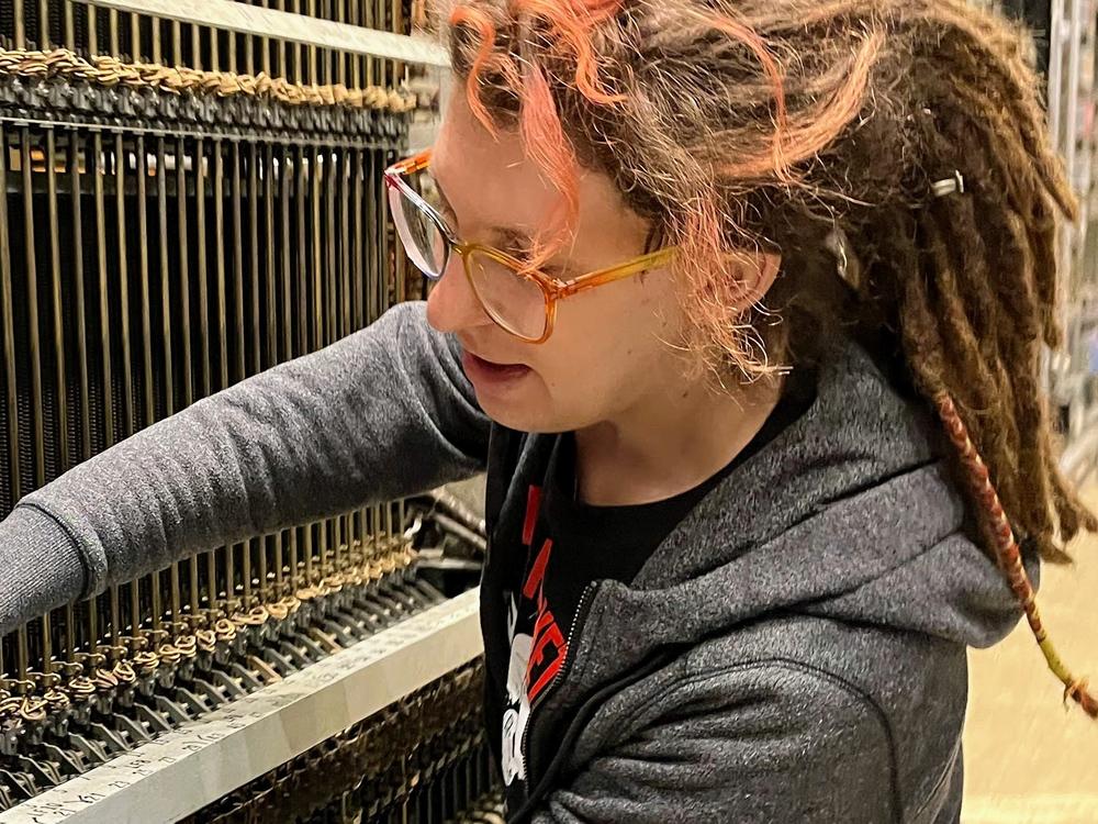 Sarah Autumn, a volunteer at the Connections Museum, helped restore the complex panel switch phone system, the last of its kind operational in the world. The work took her more than a year.