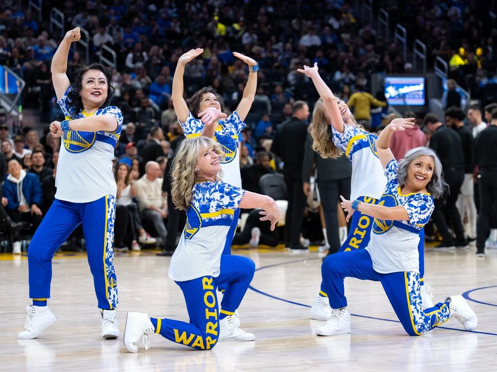 The Hardwood Classics perform at the Chase Center in San Francisco, Calif.