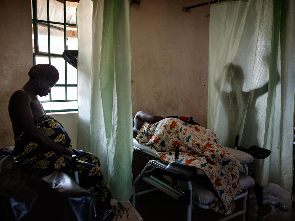 Pregnant women at Sierra Leone's Gondama Referral Center. Sierra Leone has one of the highest rates of maternal mortality in the world. A new study looks at an intervention to prevent death from postpartum hemorrhage.