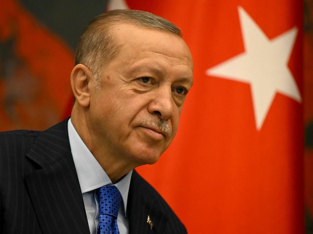 Turkish President Recep Tayyip Erdogan, seen here in September, is facing a united opposition in Sunday's election that threatens his grip on power.