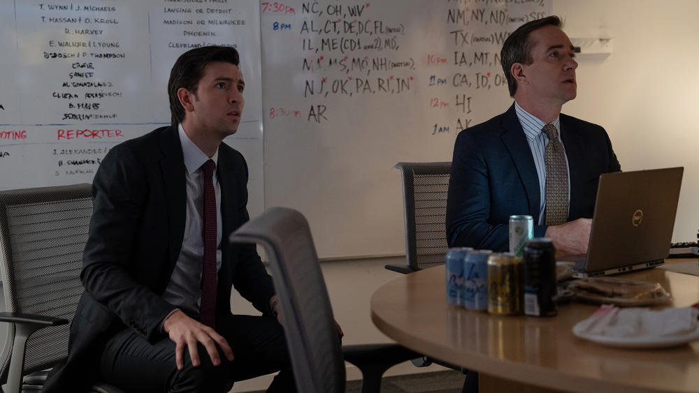 Greg (Nicholas Braun) and Tom (Matthew Macfadyen) just want to do some cocaine and announce some election results, but life gets in the way.