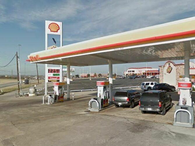 A screenshot taken from Google Street View shows the gas station parking lot in Dallas where Gabriella Gonzalez was fatally shot the morning after she'd gotten an abortion in Colorado.