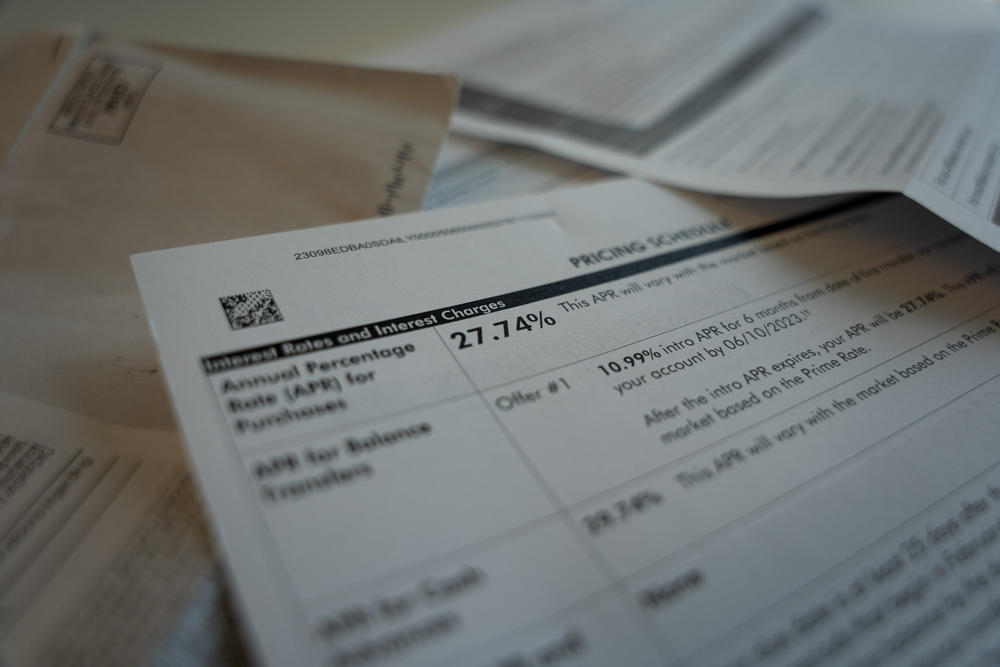 NPR's Tirzah Christopher received this paperwork with her first credit card in April — a 